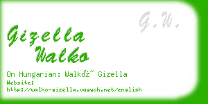 gizella walko business card